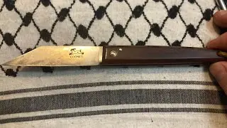 Montpellier in Cocobolo by Cognet-Friction Folder Knife in XC75 Carbon Steel Blade