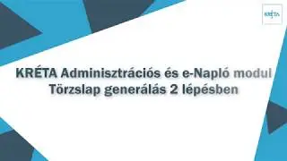 KR&Eacute;TA Admin &eacute;s e-Napl&oacute; modul t&ouml;rzslap gener&aacute;l&aacute;s 2 l&eacute;p&eacute;sben