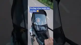 Baby's relax inside his stroller#babyshorts #strollerbaby #relax #baby #cute #youtubeshorts #babyboy