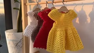 Beautiful Handmade Crochet Baby Frock/Easy Crochet Dress Design/Woolen Baby Dress 2025 ❤