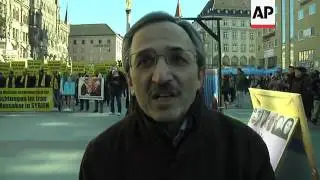 Opponents of Iran government protest in Munich
