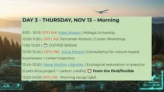 12:45-13:30 | Steve Mullins: Ecological restoration in practice (Costa Rica)