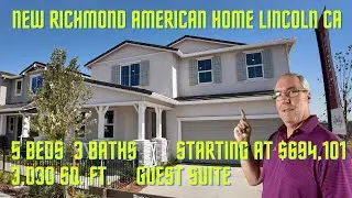 Explore This New Richmond American Home in Lincoln CA | Noble at Liberty | Ammolite | Guest Suite
