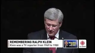 PM Harper remembers Ralph Klein