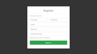 How to make a registration form in html and css