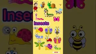 20 Insects Name in English 🐞 #shorts || #bumblebee #learning #insects #trending