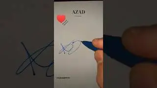 AZAD...#signature#art#drawing#viral#sketch#calligraphy#shorts#paintings#artwork#sketching#colour#art