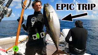 TUNA, SHARKS, and COBIA! - Epic Spearfishing Trip