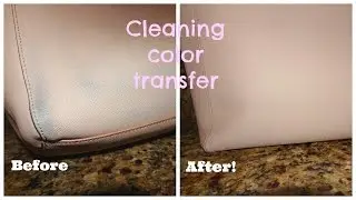 EASIEST way to Clean Color Transfer Off Saffiano Leather! (: