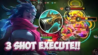 DAMAGE DEALER SENNA !! 38% DAMAGE TOTAL True Damage Senna gameplay // Wild Rift (Build+Runes)