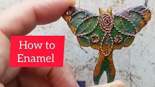 Easy Enameling Technique for beginners. How to make filigree enamel. (tutorial.)