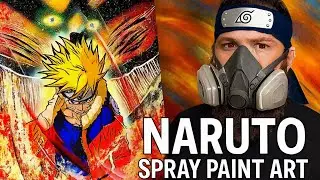 Naruto Spray Paint Art | Nine-Tails Power Unleashed