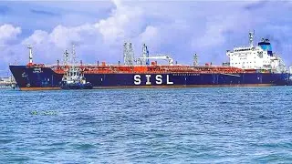 SISL [SEVEN ISLANDS SHIPPING LIMITED] Loyalty Oil Tanker Ship at Cochin Port Kerala, India