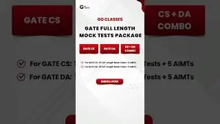 GO Classes GATE Full-Length Mock Tests Package | GATE CS &bull; GATE  DA &bull; GATE CS DA Combo  #GATEMocks