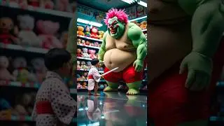 🔥 Tiny Baby vs. Joker Wrestler! 2 👶🤡 Epic Mall Brawl! 🛒🔥 #funny #cat #shorts