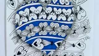 Zentangle heart 