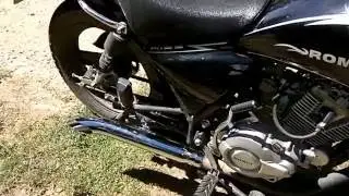 Romet 125 Soft Chopper test tłumika z Allegro (wydech, dźwięk, 