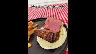Filet mignon cu sos de piper verde si steak fries madde by @VenomRoW