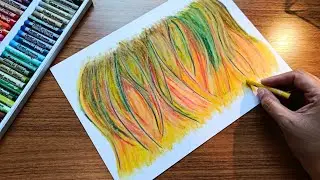 Abstrato com Giz Pastel Oleoso: Transforme Cores em Arte | Guia Visual