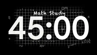 Math Study Timer 🧮 45 Minutes ⏱️ | Study - Rain Noises (Lock In)