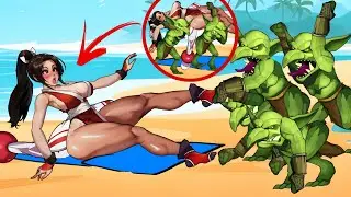 Mai Shiranui vs Goblins on the Beach! | Epic 2D Animation | Street Fighter x Fatal Fury