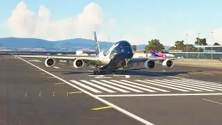Unbelievable Takeoff! Lufthansa Airbus A380-800 at Gibraltar Airport