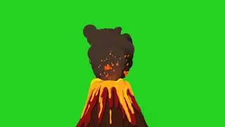 Greenscreen Volcano Fire Blast /Green Screen Volcano Effects / Volcano /Greenscreen Fire   Explosion