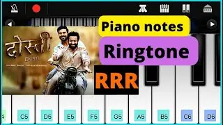 RRR dosti song piano tutorial | rrr ringtone piano |rrr songs piano notes | rrr piano |rrr piano bgm