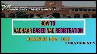 how to Aadhaar based NAD Registration 2019 || tamil,english