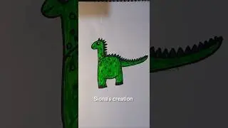 How to draw a dinosaur by letter 'h'/dinosaur drawing for kids/easy drawing for kids