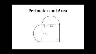 Determine el perímetro y el área irregulares (cuadrados y semicírculos)