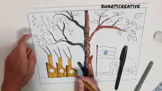 evergreen India Drawing|India 2030 Drawing|How to draw evergreen india|India in2030Drawing|evergreen