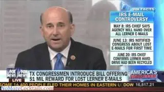 TX Congressmen Introduce Bill Offering $1 Million Reward For Lost Lerner Emails