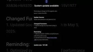 Infinix Tecno Itel & Android Mobiles Get New System Update May 2025#infinixmobile #android#xos15