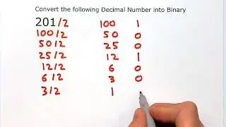 Convert from Decimal to Binary Method 2 (Dividing By Two)