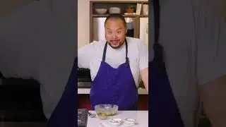 David Chang makes Saut&eacute;ed Greens in the microwave with #cookanyday
