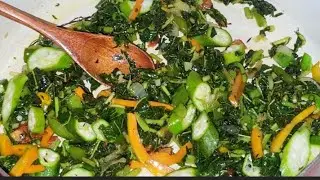 Jamaican Steamed Callaloo with Okra