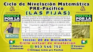 U.Pacifico Admisión Febrero- 2026- Nivelación PRE PACIFICO ( LAS FIJAS)