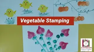Vegetable Stamping. Simple craft for children