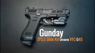 VFC G45 Airsoft Glock Slide Upgrade. Gunday Zaffiro Precision ZPS.5 Style Install