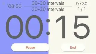 30 x (30 seconds - 30 seconds) intervals with voice instructions by Interval Timer: Custom Workout