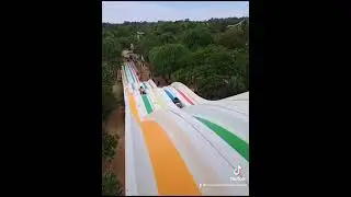 Rain down on the rainbow slide🌈