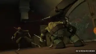 TMNT Foot-Bot Bot Fight clip