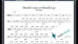 Should I Stay Or Should I Go Hot Rocks Rockschool Grade 2 Drums