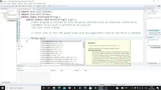Java Program to Print the Array in Alternate Sorted | Technical Interview Question