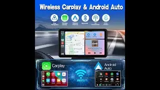 Amazon com  Portable Wireless with Apple CarPlay and Android Auto Screen for Car, 7' HD Touch Screen