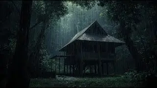 Rain Sounds For Sleeping - Goodbye Insomnia With Heavy Rain & Thunder | White Noise Deep Sleep