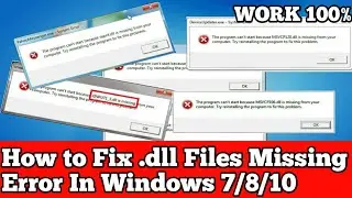 HOW TO FIX ALL .DLL ERRORS WHEN INSTALLING PC GAMES