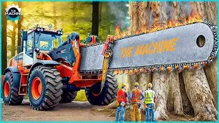 Extreme Dangerous Fastest Chain Saw Cutting Tree Machines | Heavy Machinery