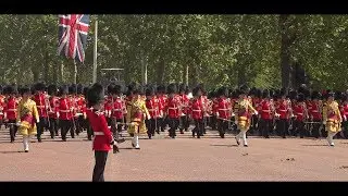 Guards march along The Mall - Trooping the Colour 2019